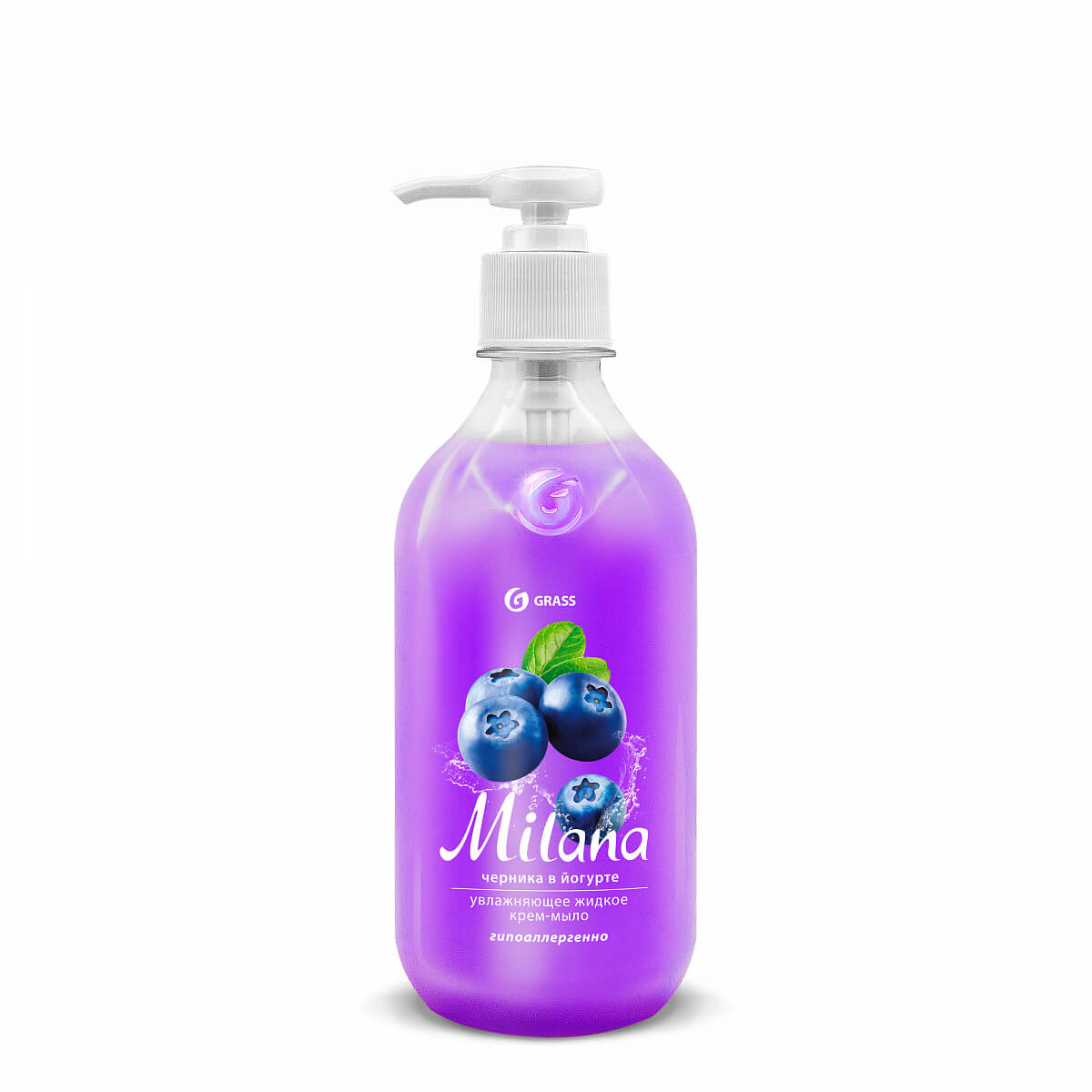 Grass Milana «Черника в йогурте» жидкое крем-мыло, 0,5л Grass Milana «Черника в йогурте» жидкое крем-мыло, 0,5л