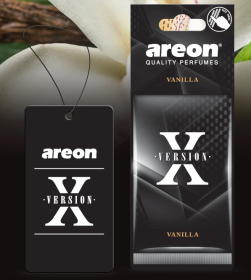 Ароматизатор воздуха картонный черный Areon X VERSION "Vanilla" (Ваниль) Ароматизатор воздуха картонный черный Areon X VERSION "Vanilla" (Ваниль)