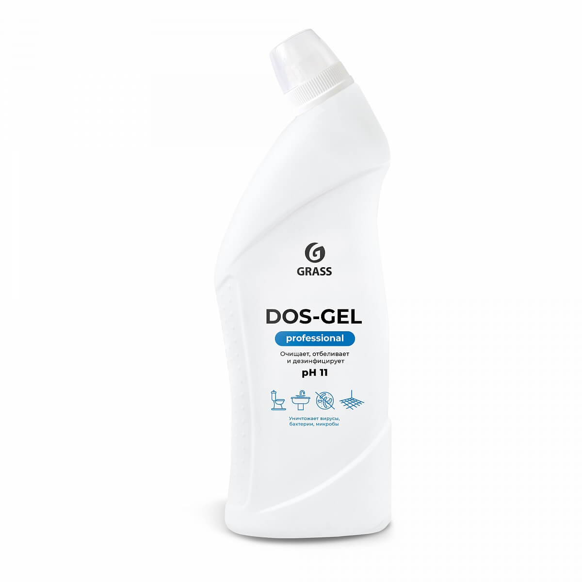 Grass Дезинфицирующий чистящий гель «DOS-Gel» Professional, 750 мл Grass Дезинфицирующий чистящий гель «DOS-Gel» Professional, 750 мл