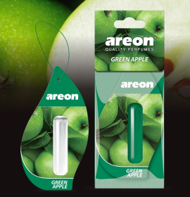 Ароматизатор подвесной с гелевой капсулой Areon LIQUID Green Apple (Зеленое яблоко) 5мл.  Ароматизатор подвесной с гелевой капсулой Areon LIQUID Green Apple (Зеленое яблоко) 5мл.