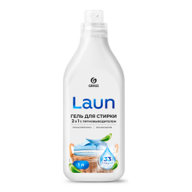 Гель для стирки 2в1 с пятновыводителем Laun, 1 л