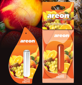 Ароматизатор подвесной с гелевой капсулой Areon LIQUID "Tutti Frutti" (Тутти Фрутти) 5мл. Ароматизатор подвесной с гелевой капсулой Areon LIQUID "Tutti Frutti" (Тутти Фрутти) 5мл.