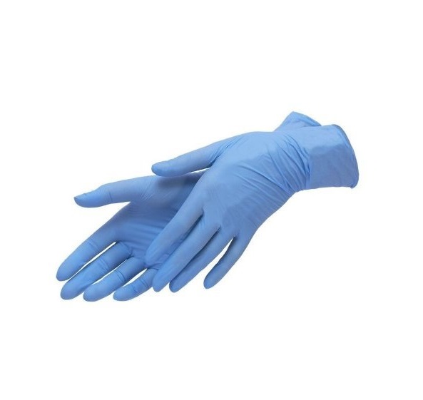 Перчатки нитриловые голубые (короб 100 штук) Размер L