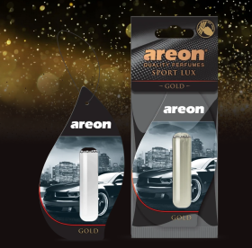 Ароматизатор подвесной гелевый с капсулой Areon LUX SPORT LIQUID "Gold" (Золото), 5 мл