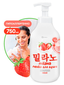 Гель-пенка для душа Grass Milana с экстрактом клубники и молочными протеинами, 750 мл Гель-пенка для душа Grass Milana с экстрактом клубники и молочными протеинами, 750 мл