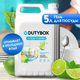 Средство гель для мытья посуды DutyBox KITCHEN "Лайма и мята", 5 л Средство гель для мытья посуды DutyBox KITCHEN "Лайма и мята", 5 л