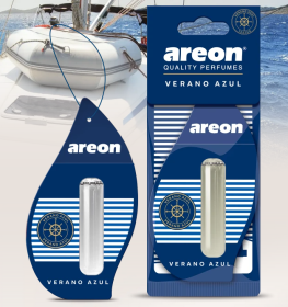Ароматизатор подвесной гелевый с капсулой Areon LUX SPORT LIQUID Verano Azul (Голубое лето), 5мл Ароматизатор подвесной гелевый с капсулой Areon LUX SPORT LIQUID Verano Azul (Голубое лето), 5мл