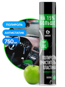 Полироль-очиститель пластика Grass «Dashboard Cleaner» матовый блеск, яблоко (аэрозоль 750 мл)