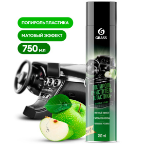 Полироль-очиститель пластика Grass «Dashboard Cleaner» матовый блеск, яблоко (аэрозоль 750 мл)