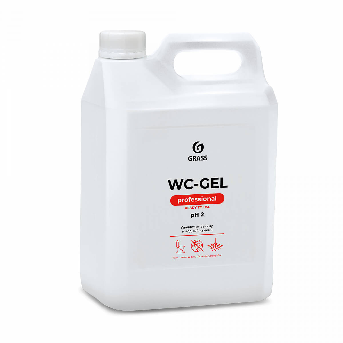 Grass «WC-Gel» cредство для чистки сантехники, 5л Grass «WC-Gel» cредство для чистки сантехники, 5л