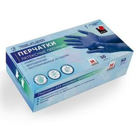 картинка перчатки латексные размер m прочные 50гр (50шт/уп) Перчатки латексные размер M прочные 50гр (50шт/уп)