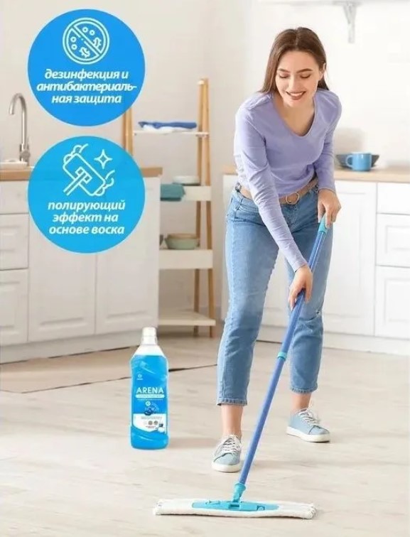 Средство для пола с полирующим эффектом Grass «Arena» Водная лилия, 1 л