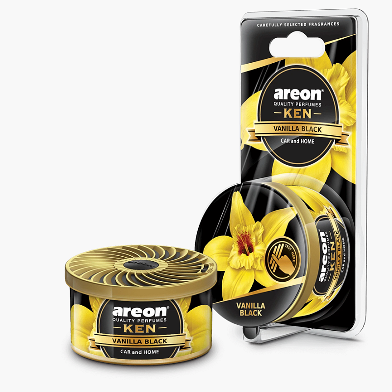 Ароматизатор банка жестяная Areon KEN Vanilla Black (Ванила Блэк)