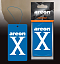 Ароматизатор воздуха картонный Areon X VERSION Limited голубой Coconut (Кокос)