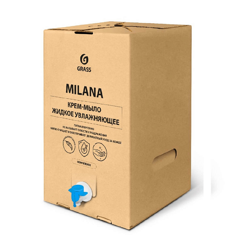 Крем-мыло жидкое увлажняющее "Milana жемчужное" (bag-in-box 20,4 кг) Крем-мыло жидкое увлажняющее "Milana жемчужное" (bag-in-box 20,4 кг)