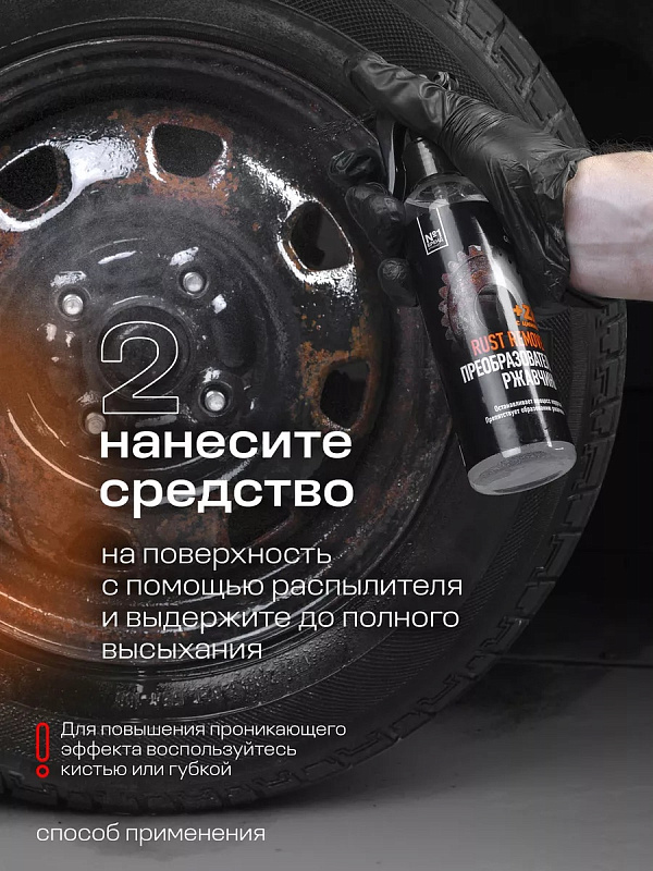 Средство для удаления ржавчины "Rust remover Zinc" Detail, 250 мл