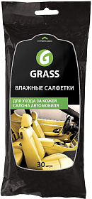 Влажные салфетки для ухода за кожаным салоном с натуральным воском карнауба Влажные салфетки для ухода за кожаным салоном с натуральным воском карнауба