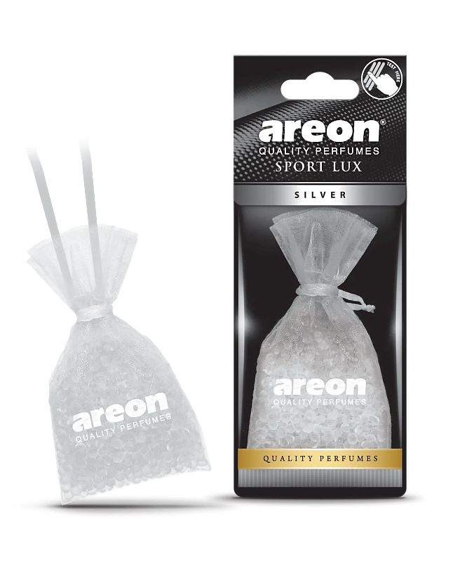 Ароматизатор подвесной мешочек с гранулами Areon PEARLS LUX "Silver" (Серебро) 31гр.
