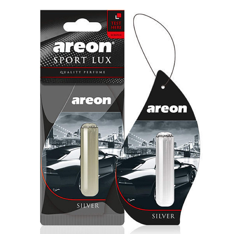 Ароматизатор подвесной гелевый с капсулой Areon LUX SPORT LIQUID "Silver" (Серебро), 5 мл 