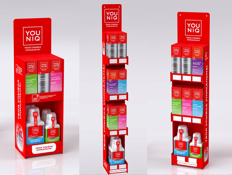 Подвесной дисплей YOUNIQ 3 полки