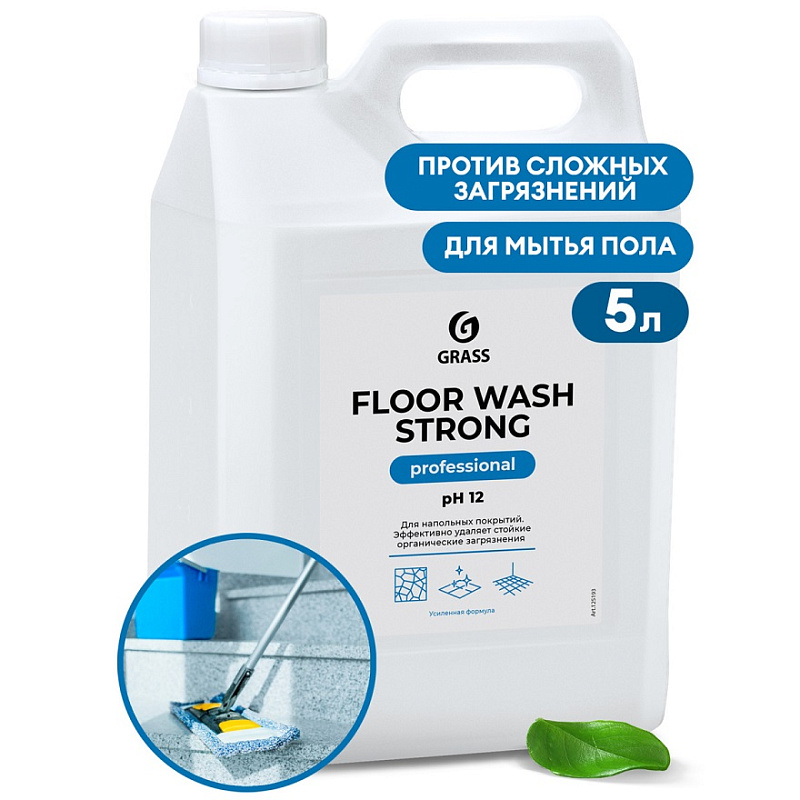 Средство для мытья полов Grass «Floor Wash Strong» Professional, 5 л