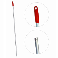 Ручка для держателя мопов, 130 см, d=22мм, алюминий, красный