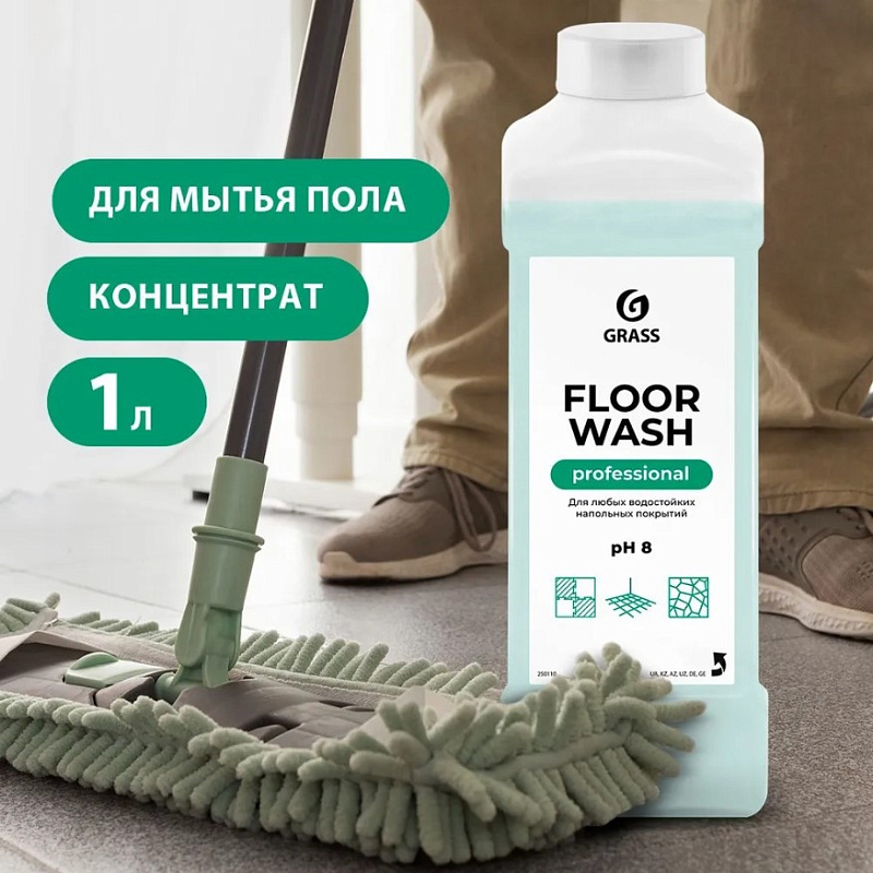 Средство для мытья полов Grass «Floor Wash» Professional, 1 л