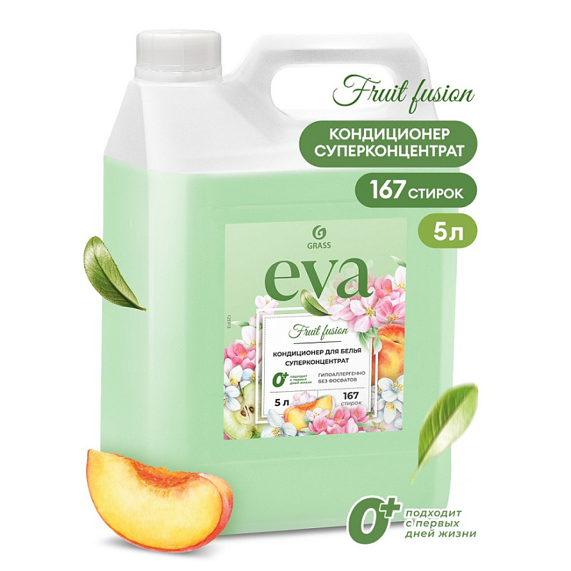 Кондиционер для белья "EVA" Fruit fusion концентрированный, 5 л