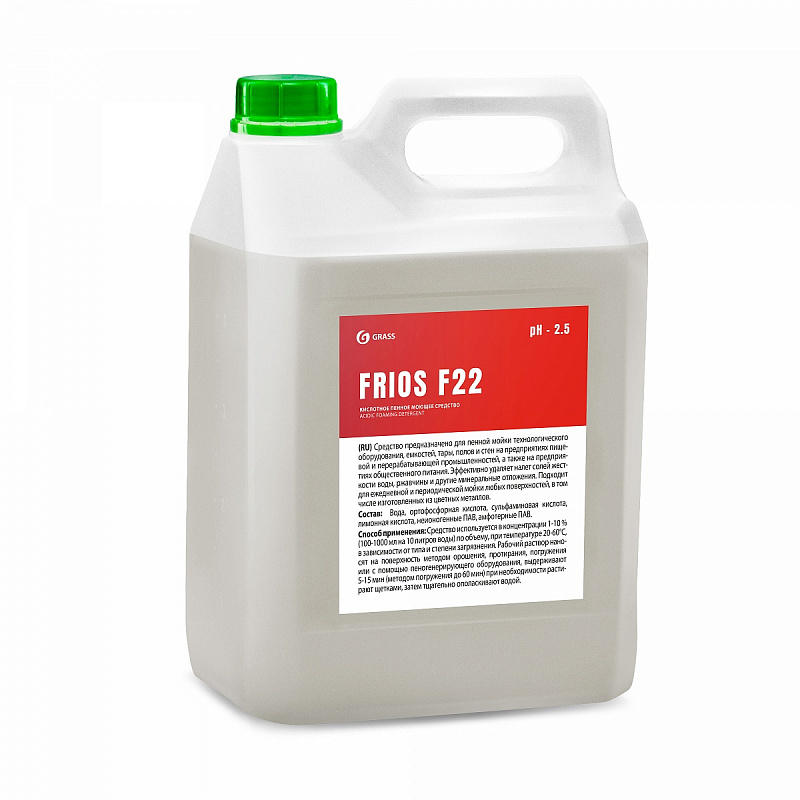 Кислотное пенное моющее средство FRIOS F22, 5 л