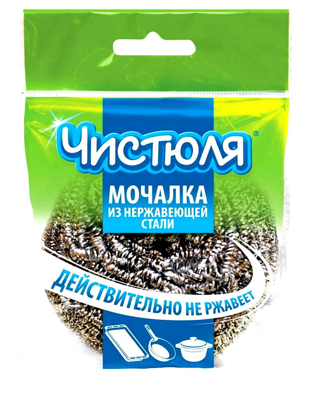 Мочалка "Чистюля" из нерж. стали