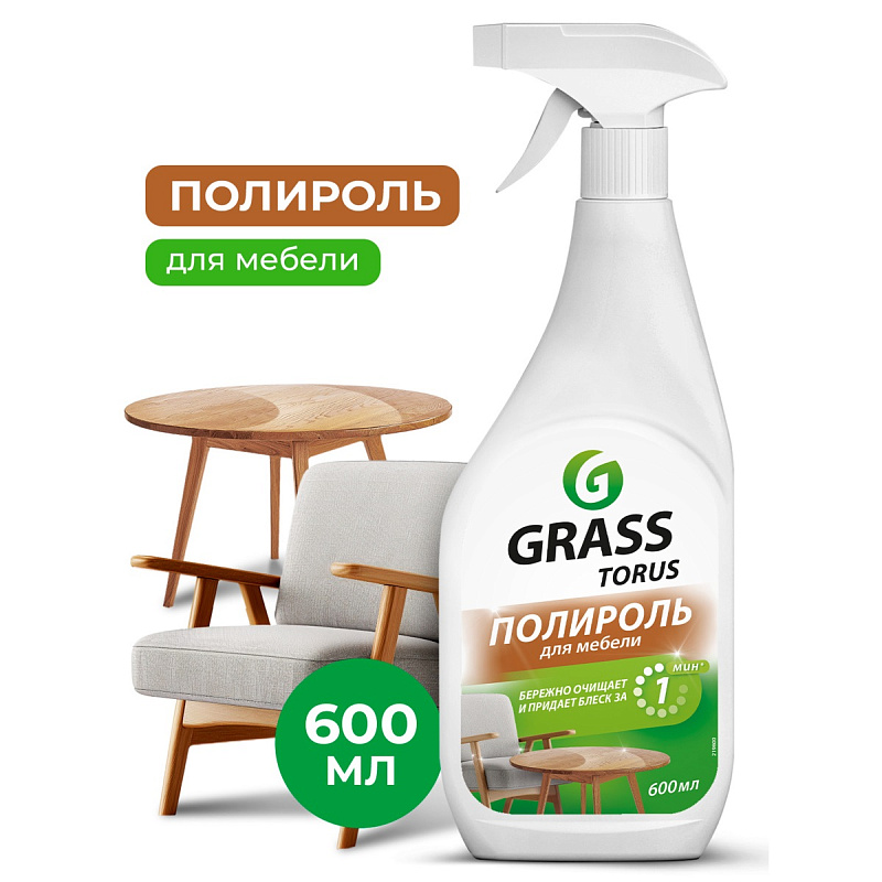 Очиститель-полироль для мебели Grass «Torus», 600 мл