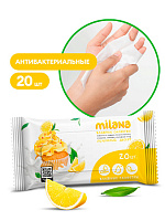 Влажные антибактериальные салфетки Grass Milana «Лимонный десерт», 20шт