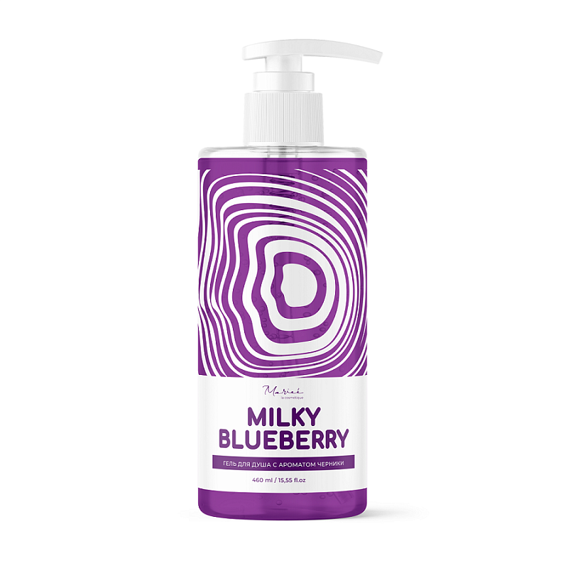 Крем-гель для душа с ароматом черники Mariee la cosmetique Milky Pink, 460 мл