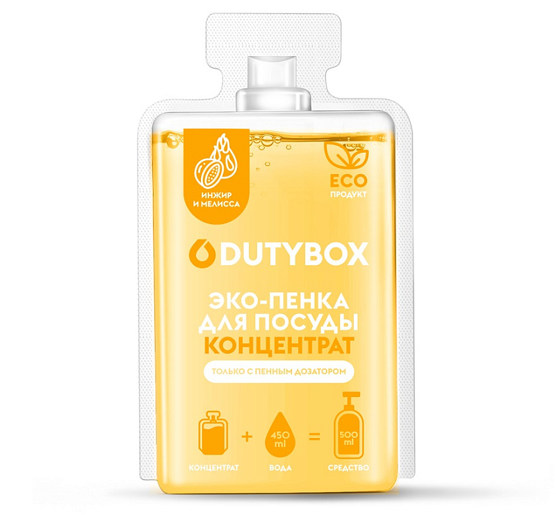Эко-пенка для посуды концентрат DutyBox DISHES "Инжир и мелисса", 50 мл