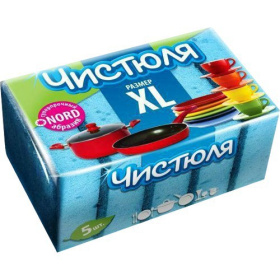 картинка губка "чистюля" поролон.с абраз.5xl 5 Губка "Чистюля" поролон.с абраз.5XL 5