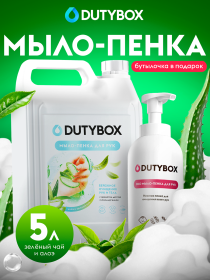 Эко-пенка для рук Алое и зеленый чай 5 л (+ ёмкость в подарок) Dutybox Эко-пенка для рук Алое и зеленый чай 5 л (+ ёмкость в подарок) Dutybox