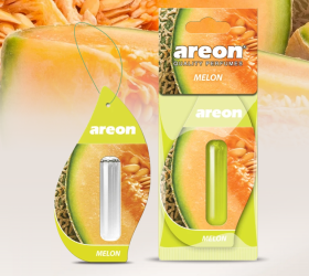 Ароматизатор подвесной с гелевой капсулой Areon LIQUID Melon (Дыня) 5мл.  Ароматизатор подвесной с гелевой капсулой Areon LIQUID Melon (Дыня) 5мл.