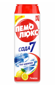 Чистящее средство 480 г, ПЕМОЛЮКС Сода-5/7, «Лимон», порошок Чистящее средство 480 г, ПЕМОЛЮКС Сода-5/7, «Лимон», порошок
