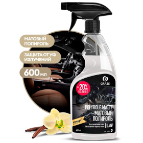 Полироль очиститель пластика матовый Grass "Polyrole Matte" ваниль, 600 мл Полироль очиститель пластика матовый Grass "Polyrole Matte" ваниль, 600 мл
