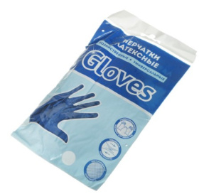 картинка перчатки латексные размер l прочные 48гр Перчатки латексные размер L прочные 48гр