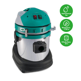 Пылесос моющий ESTRO 110, 20л нерж. сталь/ 1100W (Max 1250W) Пылесос моющий ESTRO 110, 20л нерж. сталь/ 1100W (Max 1250W)