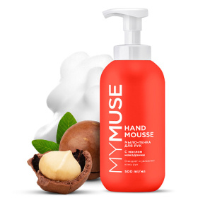 Увлажняющее мыло-пенка для рук MY MUSE с маслом макадамии и экстрактом черного перца, 500 мл Увлажняющее мыло-пенка для рук MY MUSE с маслом макадамии и экстрактом черного перца, 500 мл