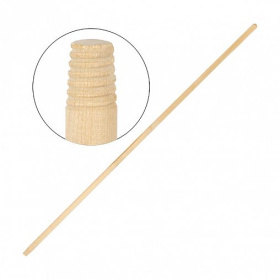 картинка черенок д/швабры с резьбой дерево ф24мм Черенок д/швабры с резьбой дерево ф24мм