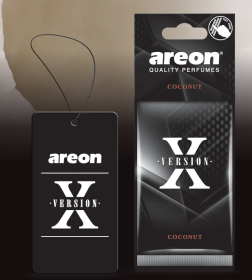 Ароматизатор воздуха картонный черный Areon X VERSION «Coconut» (Кокос)  Ароматизатор воздуха картонный черный Areon X VERSION «Coconut» (Кокос)