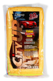 Набор салфеток из микрофибры Clean Up 30*30 10 шт, 260мг*м2 Набор салфеток из микрофибры Clean Up 30*30 10 шт, 260мг*м2